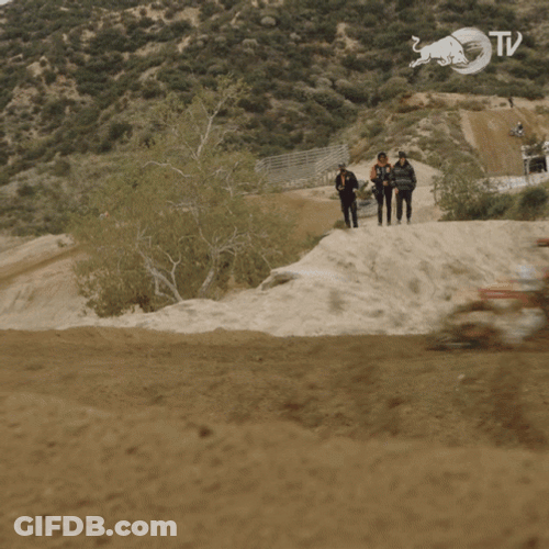 Funny Dirt Bike Side Gliding Fail GIF