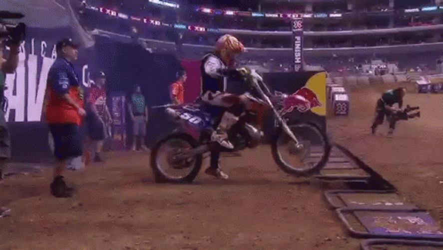 Funny Dirt Bike Speeding Up Too Soon Fail GIF