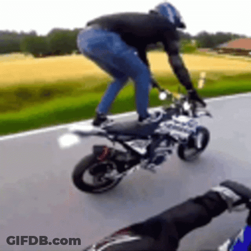 Funny Dirt Bike Stunt Face First Fail GIF