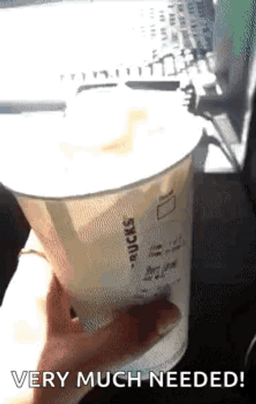 Funny Dog Meme Eating Starbucks GIF
