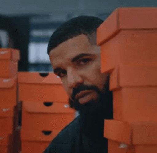 Funny Drake Peeking GIF
