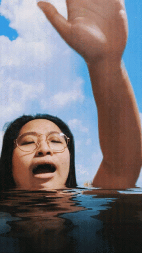 Funny Drowning Slow Motion GIF