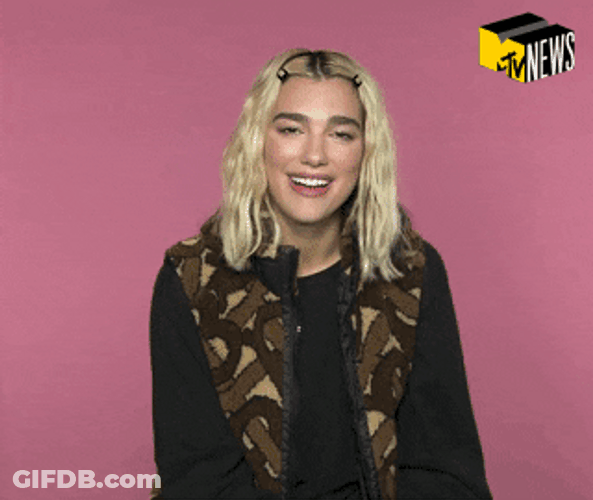 Funny Dua Lipa In MTV GIF