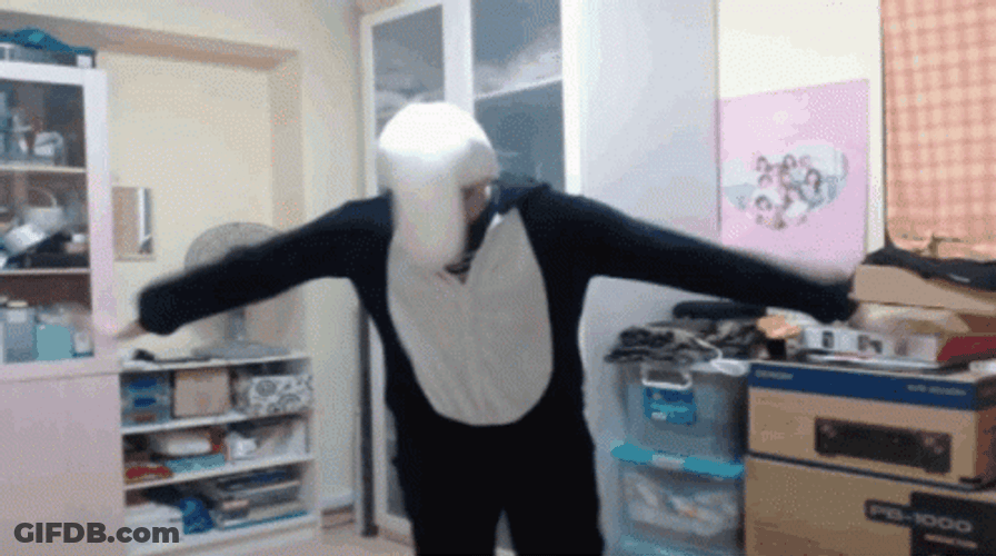 Funny Eagle Man Costume GIF
