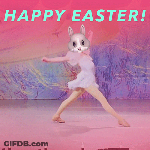 Funny Easter Bunny Ballet GIF