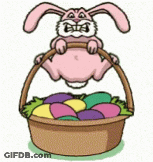 Funny Easter Bunny Egg Popping GIF