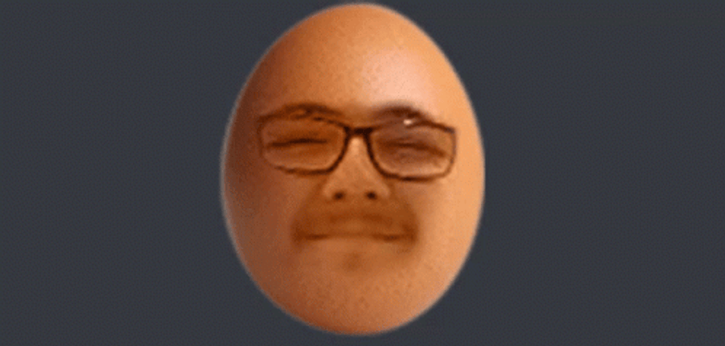 Funny Egg Roll Face GIF