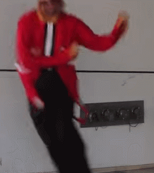 Funny Eggman Cosplayer Jumping GIF