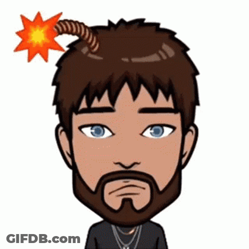 Funny Emoji Guy Head Explode GIF