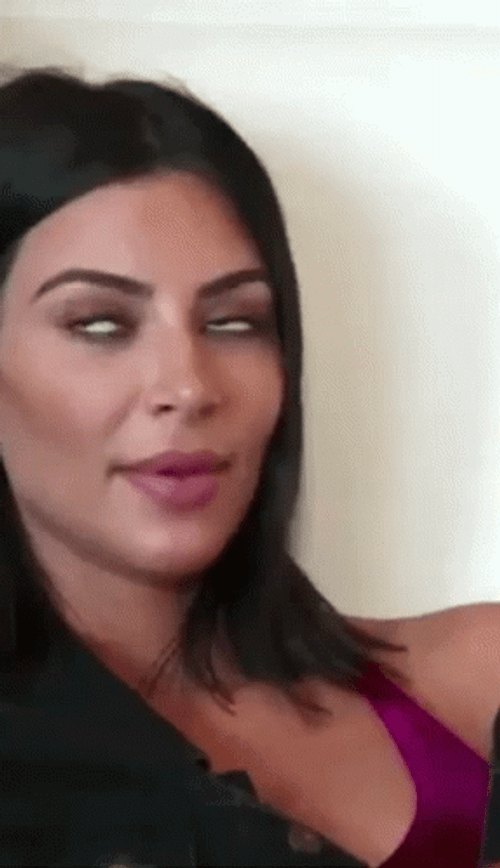 Funny Eye Roll Kim Kardashian GIF