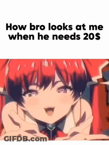 Funny Face Girl With Red Hair And Purple Eyes GIF