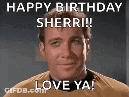 Funny Face Man Saying Happy Birthday Sherri GIF