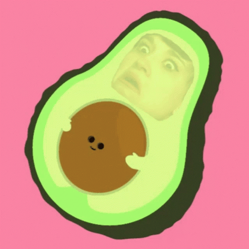Funny Face Pregnant Avocado GIF