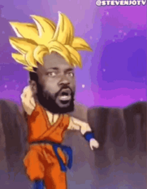 Funny Face Super Saiyan Meme GIF
