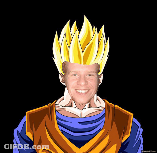 Funny Face Super Saiyan GIF
