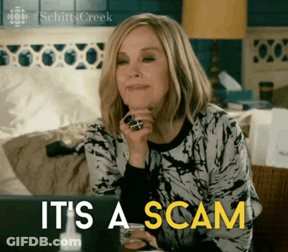 Funny Falling For It's A Scam GIF
