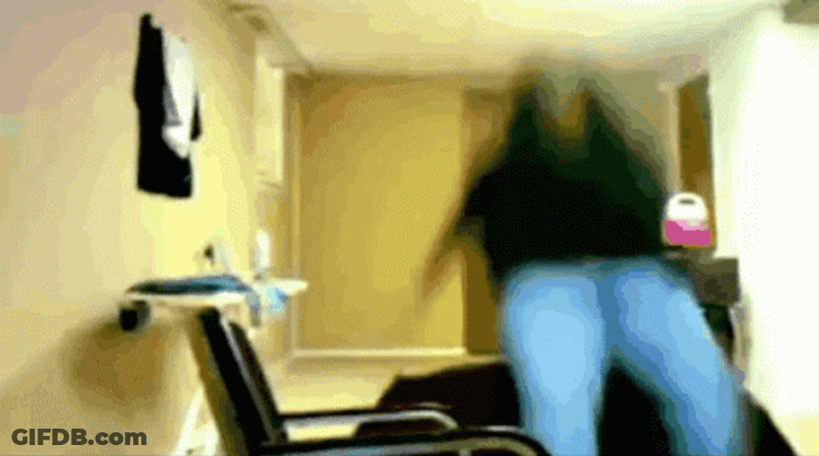 Funny Falling In The Couch GIF