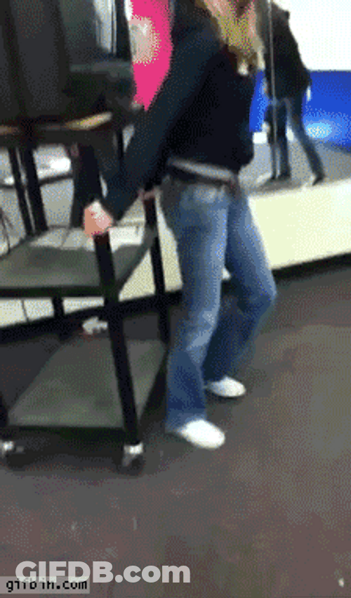 Funny Falling Tv GIF