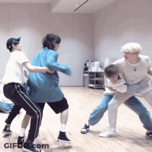 Funny Fight Beomgyu Playful Clash GIF