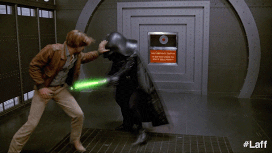 Funny Fight Darth Vader Mocked Meme GIF