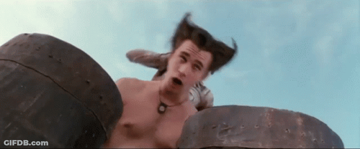 Funny Fight Jim Carrey Head Banged GIF