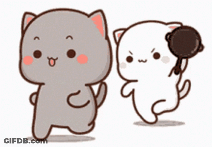 Funny Fight Peach And Mocha GIF