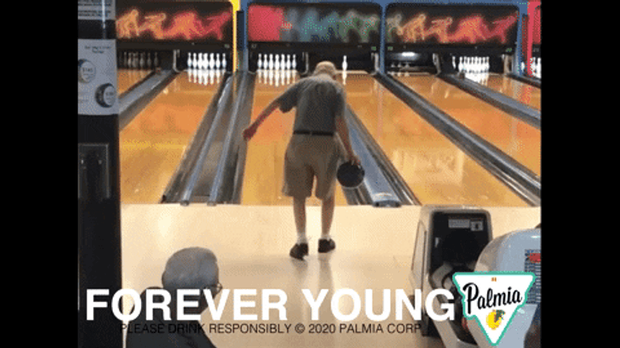 Funny Forever Young Old Man Bowling GIF