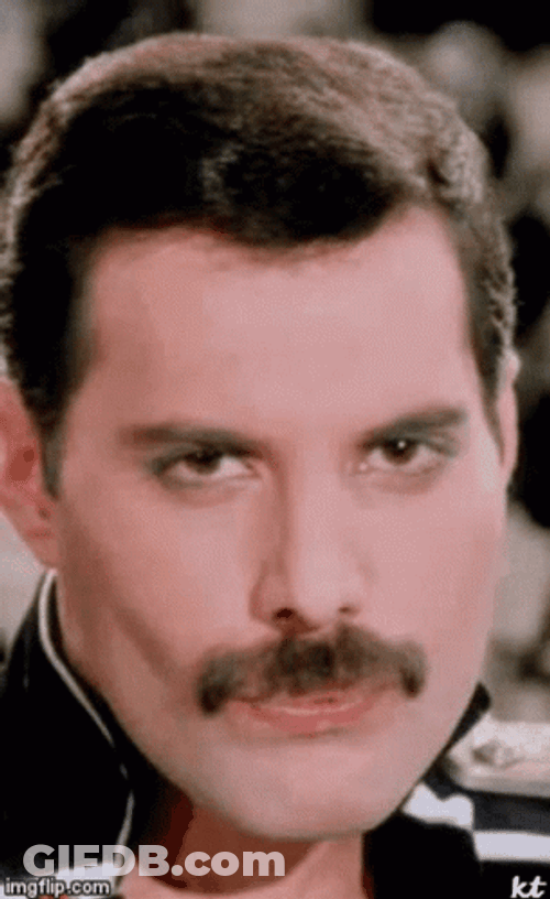 Funny Freddie Mercury Flirty Wink GIF