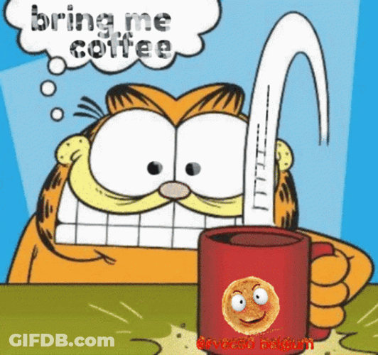 Funny Garfield Bring Me Coffee GIF