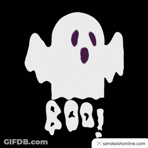 Funny Ghost Boo Animation GIF