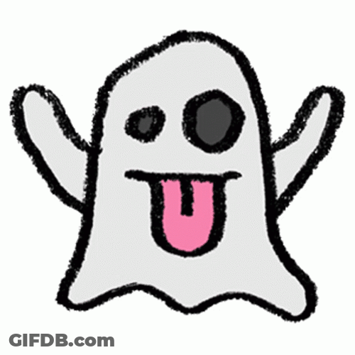 Funny Ghost Emoji Drawing GIF