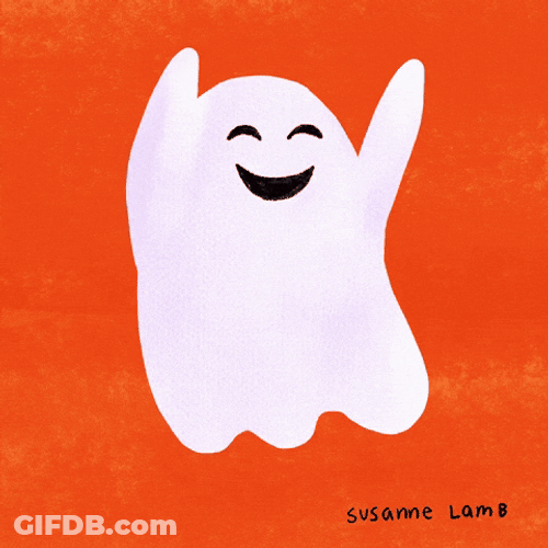 Funny Ghost Happily Dancing Animation GIF