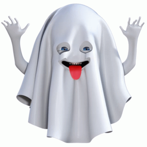 Funny Ghost Tongue Out GIF