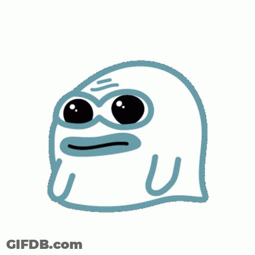 Funny Ghost Wide Smile Animation GIF