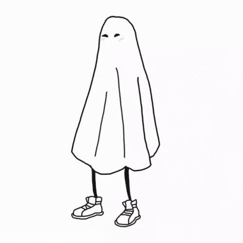 Funny Ghost With Shoes On GIF