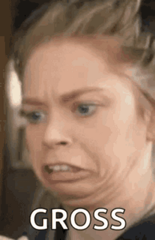 Funny Girl Gross Facial Expression GIF