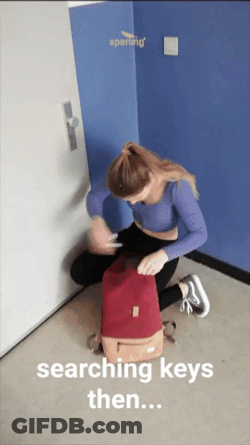 Funny Girl Looking For Something GIF