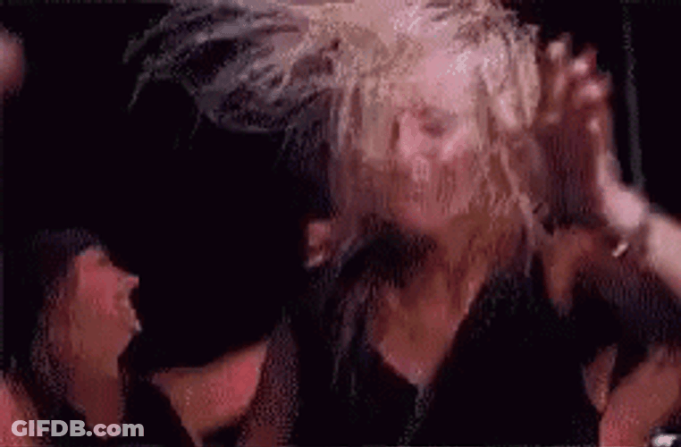 Funny Girl Making Faces Party Hard GIF