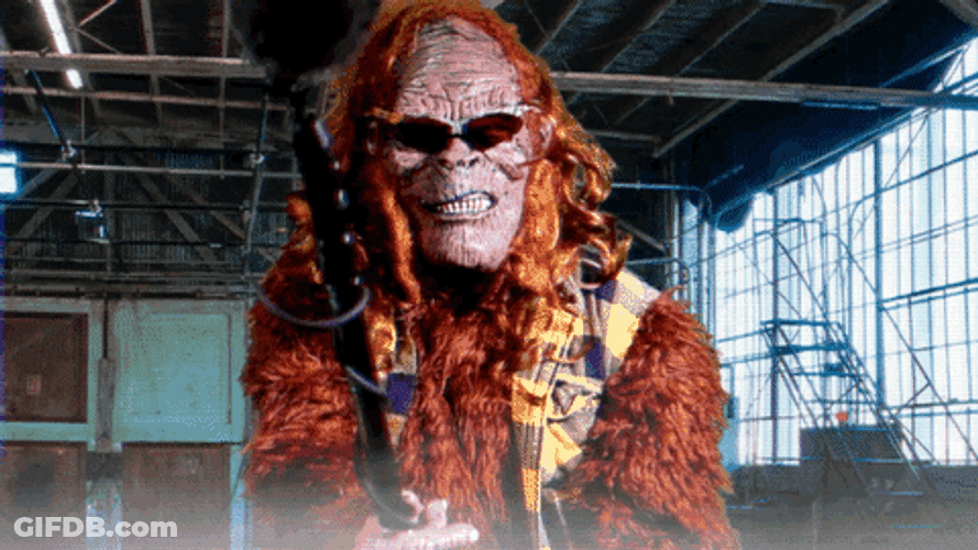 Funny Glitching Hairy Sasquatch GIF