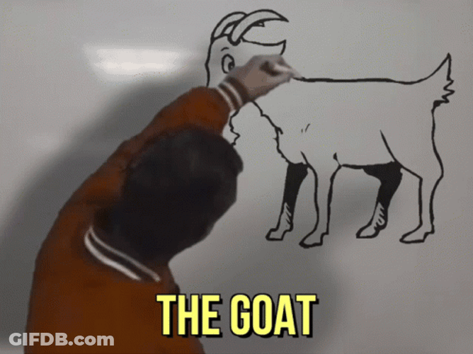 Funny Goat Drawing Of Doug Maclean GIF
