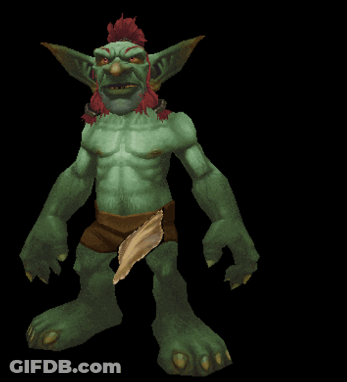 Funny Goblin Bodybuilder Poses Dark Cave GIF