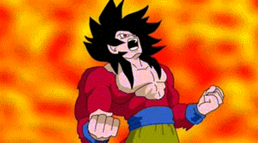 Funny Goku Super Saiyan Transformation GIF
