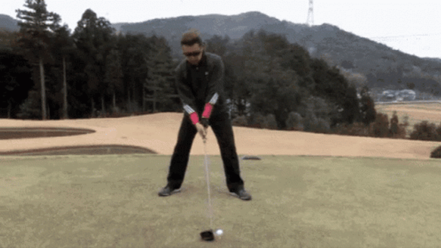 Funny Golf Ninja Putt GIF