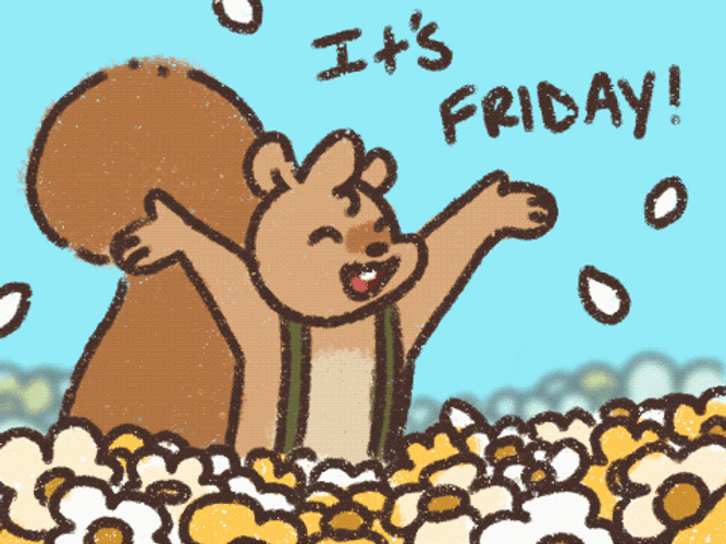 Funny Good Morning Happy Friday Happy Squirrel GIF