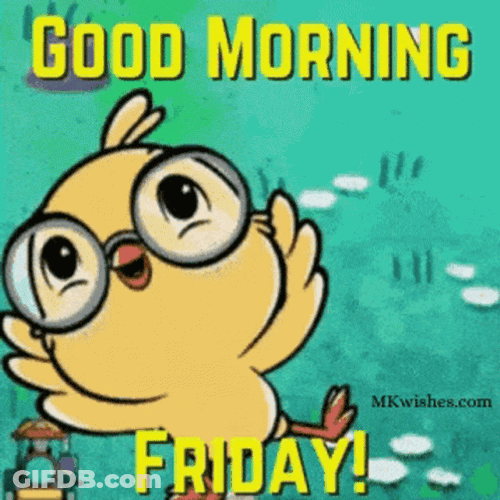 Funny Good Morning Happy Friday Nerdy Bird GIF