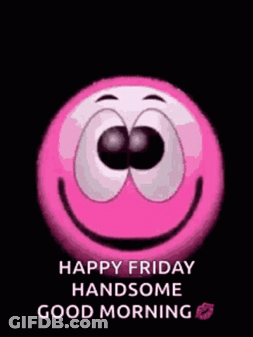 Funny Good Morning Happy Friday Winking Emoji GIF