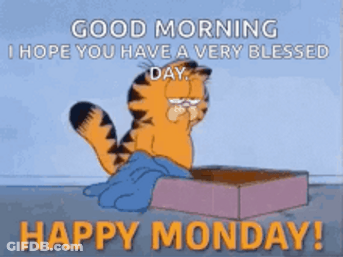 Funny Good Morning Stumbling Garfield GIF