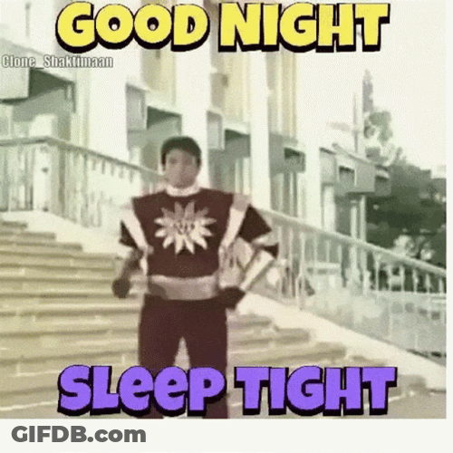 Funny Good Night Retro Superhero Spin Meme GIF