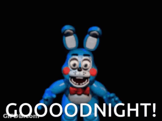 Funny Good Night Toy Bonnie Jump Screen GIF