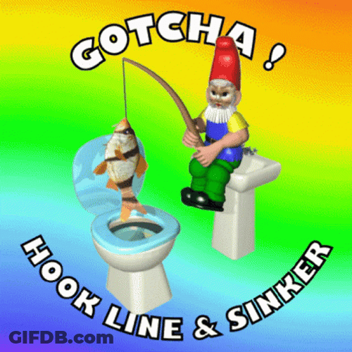 Funny Gotcha Hook Line And Sinker GIF